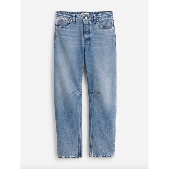 Madewell The Tall Darted Barrel Leg Jean Dobbins Wash Blue Rigid Slouchy 26T NWT - Picture 6 of 15